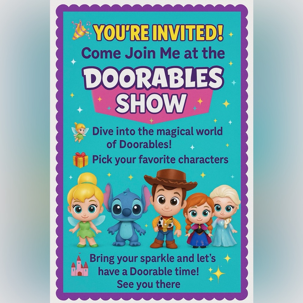 September 27 Doorables Show  5:30 pm (ast) Disney Doorables show 💓⭐️ “NO HOLDS”